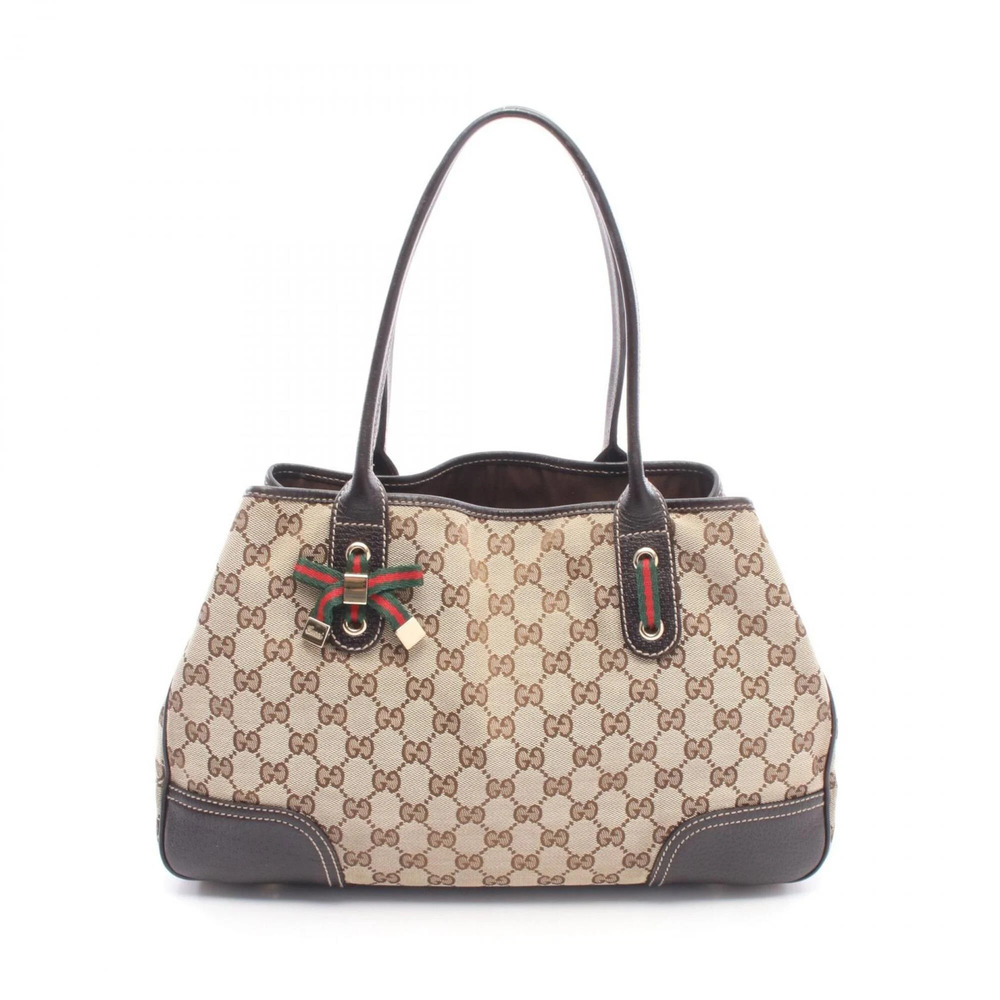 GUCCI Brown Leather Tote Bag
